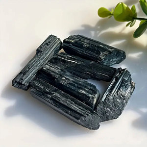 Articolo Decorativo in Cristallo Nero per Diffusione di Fragranze, Pietra di Cristallo Naturale, Pietra Elettrica, Tormalina Nera Grezza - Product Image 2