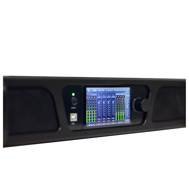 4 Channel DSP Dante Amplificador De Pantalla 800 Watts Karaoke Professional Power Amplifier With Touch Screen