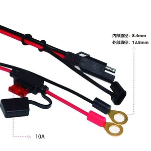 Connecteurs de bornes à joint torique SAE, faisceau de câbles à déconnexion rapide, conducteur en cuivre pur, isolation en gel de silice, pour moto et voiture, 16 AWG - Product Image 3