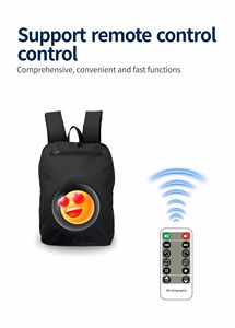 3 डी फैन बैकपैक होलोग्राम प्रोजेक्टर का नेतृत्व किया साइन होलोग्राफिक लैंप प्लेयर मशीन 3 डी विज्ञापन होलोग्राफिक कंधे बैग - Product Image 4