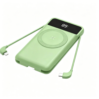 Nouvelle Batterie Externe Portable 2026 - Chargeur Tout-en-un Mince avec Prise CA Verte et Charge Rapide 3.0