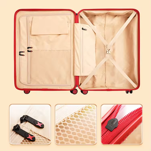 Le migliori <span class=keywords><strong>valigie</strong></span> <span class=keywords><strong>in</strong></span> <span class=keywords><strong>policarbonato</strong></span> materiali <span class=keywords><strong>in</strong></span> foglio bagaglio da viaggio Carry On controllato Hard Shell Trolley rosso set 2 pezzi - Product Image 6