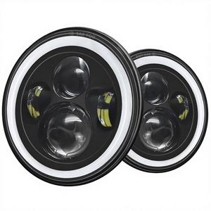 ไฟหน้า LED ขนาด 7 นิ้ว 6000K 8000 ลูเมนส์ สำหรับรถ Wrangler สำหรับมอเตอร์ไซค์ ไฟขับขี่ออฟโรด DRL H4 - Product Image 2