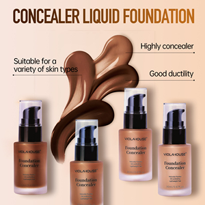 Fond de teint couvrant VIOLAHOUSE, couleur brun foncé, léger, longue tenue, fini mat, <span class=keywords><strong>correcteur</strong></span> liquide pour le visage - Product Image 5