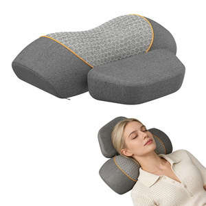 Massage Pillow Neck <b>Support</b> With <b>Heating</b> And Vibration For Home Use USB Powered Cotton Fabric - Product Image 1