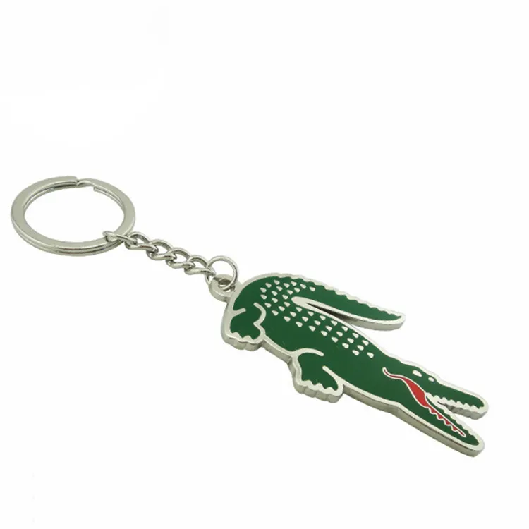 Chaveiro de crocodilo de animal personalizado, impressão de metal personalizada