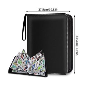 Classeur de cartes à collectionner FUXI en cuir PU à 9 pochettes pour 540 cartes, avec 30 protège-cartes pour collections de cartes de baseball, TCG et sportives, 30 cartes - Product Image 2