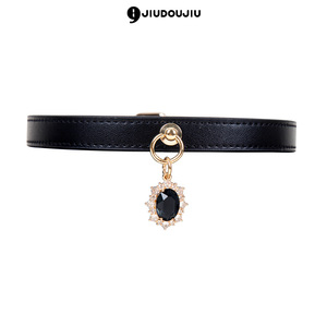 Collier pendentif SM en cuir de vachette, collier de cou BDSM pour homme et femme, chaîne de chien, jouets sexuels alternatifs, accessoires de mode. - Product Image 2