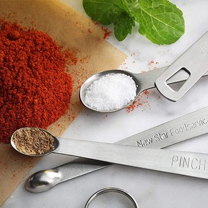 Nhỏ thép không gỉ muỗng canh thiết lập với 6 đo ly cho khô thành phần chất lỏng Metric chúng tôi phép đo - Product Image 3