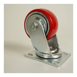 Caster Putar 4 inci gravitasi rem sendiri, kastor Plug-in PU senyap untuk tempat tidur rumah sakit, roda industri untuk penanganan bahan - Product Image 2