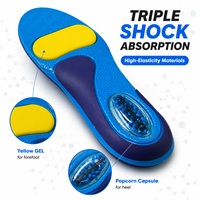 Semelles orthopédiques unisexes Joiockan pour le sport, en gel TPU et PU – Durables, antidérapantes, hautement élastiques, absorption des chocs, soulagement de la fatigue