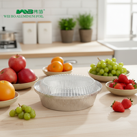 Assiette ronde jetable en aluminium de 7,3 pouces pour pizza à emporter, personnalisable, qualité alimentaire, sans lavage
