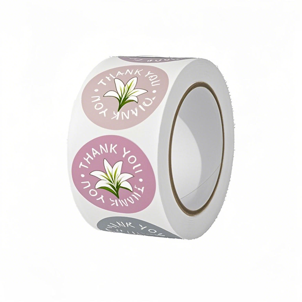 Custom Printing Logo Stickers Self Adhesive Vinyl Round Label Waterproof Packaging Labels Sticker Roll