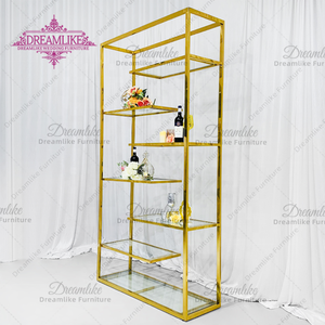 Mensola di lusso in acciaio inox per matrimonio mobili per la casa Design interno del vino espositore per <span class=keywords><strong>Bar</strong></span> bottiglia di stoccaggio o affitto - Product Image 3