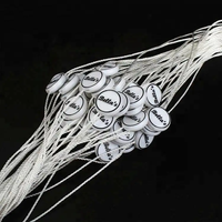 Corde en nylon blanc personnalisée en relief en 3D avec logo de marque étiquette volante en plastique pour vêtements
