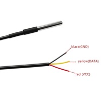 DS18B20 1M 2M 3M capteur de température sonde de température paquet en acier inoxydable câble étanche
