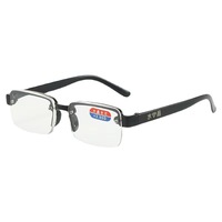 Lunettes de lecture sans monture en cristal anti-lumière bleue 2026, vente en gros pour vendeurs de rue