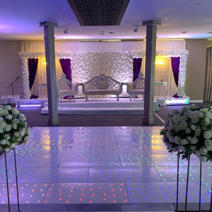 Haute Brillant Blanc Starlit <span class=keywords><strong>LED</strong></span> Tapis <span class=keywords><strong>De</strong></span> Danse Carreaux Étanche pour Mariage Hôtels KTV Blanc Chaud PVC Lampe Corps Scène Lumières - Product Image 5