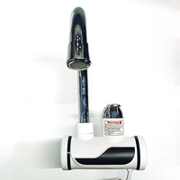 Chauffe-eau électrique instantané à installer dans le mur, robinet avec affichage LED de la température, utilisation en cuisine, lavage des légumes, trois secondes
