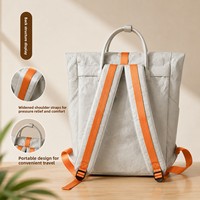 Sac à dos d'affaires personnalisé en papier DuPont, cadeau d'entreprise, sac à dos imperméable de grande capacité pour ordinateur portable avec doublure en toile
