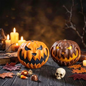 Moule en silicone Citrouilles d'Halloween 3D Jack O'Lantern pour bougies, <span class=keywords><strong>cire</strong></span> de soja, résine époxy, béton, savon, plâtre – Fournitures DIY pour la fabrication de bougies - Product Image 5