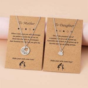 Set collana all'ingrosso cuore in acciaio inox <span class=keywords><strong>per</strong></span> le donne di famiglia madre <span class=keywords><strong>figlia</strong></span> sorella fare un desiderio collane gioielli <span class=keywords><strong>regalo</strong></span> - Product Image 5