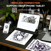 Imprimante thermique sans fil format A4 pour mini-tatouages et reçus, sans encre, batterie 1500 mAh pour téléphone portable/ordinateur/tablette