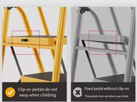 Échelle pliante domestique multifonctionnelle pour intérieur et extérieur, échelle à marches épaissie, sûre, télescopique et portable