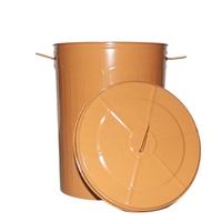 Grande poubelle intérieure et extérieure galvanisée de 20 gallons, 75L, poubelles, poubelle en métal, poubelle ronde