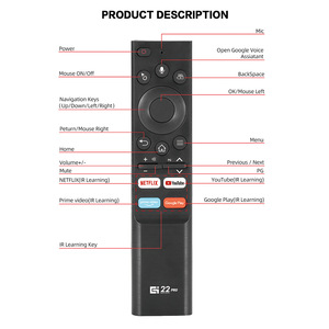 Control Remoto Inalámbrico G22 PRO, Giroscopio <span class=keywords><strong>de</strong></span> 6 Ejes, Control por Voz 2.4G para Android TV Box y Proyector - Product Image 2