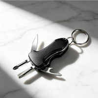 Porte-clés LED très vendu, outil multifonctionnel pour le camping en extérieur, pendentif porte-clés en métal pratique, vente en gros personnalisée