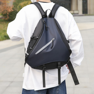 Sac bandoulière unisexe personnalisé convertible en sac à dos, sac de poitrine, sac à dos de jour avec sangle à fermeture éclair, sac à bandoulière décontracté à double usage - Product Image 3