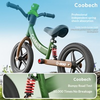 Nouveau Vélo d'équilibre à suspension pour enfants, Trottinette à pousser, Véhicule jouet tout-terrain amortissant les chocs