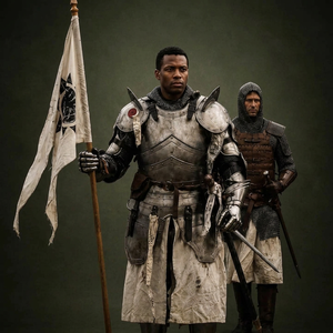 Traje de Armadura de Caballero Barbuta Portátil – Disfraz Medieval de Acero Completo Farjana - Product Image 1