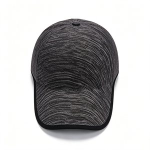 Gorra de béisbol unisex sin costuras, 100% poliéster, tela melange heather, gorra deportiva con correa trasera ajustable, transpirable, para correr, con letras. - Product Image 2