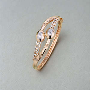 Bracelet de luxe en or et diamants pour femmes, bijoux fins, élégant, cadeau d'anniversaire de mariage - Product Image 3