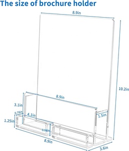 2 Gói Giá Đựng Danh Thiếp 8.5*11 Inch Giá Trưng Bày Sách Quảng Cáo Tờ Rơi Bằng Nhựa Cho Tạp Chí Sách Quảng Cáo Thực Đơn Tạp Chí - Product Image 5