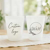 Gobelets en plastique PP givré écologique de 12 oz/16 oz avec impression numérique et logo personnalisé en couleur |   Fête de mariage et d'anniversaire portable multi-tailles