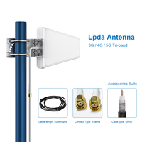 Antenne LPDA omnidirectionnelle verticale 5 GHz GSM 3G 5G WiFi 50 Ohm pour routeur extérieur longue portée Mimo
