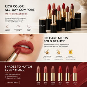 <b>Custom</b> Logo Hydrating <b>Lipstick</b> Vegan Shea Butter Vitamin E Nourishing <b>Lipstick</b> Multi Shades Wholesale Cosmetic Lip Stick - Product Image 4