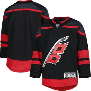 เสื้อฮอกกี้น้ำแข็ง Carolina Hurricanes Black Youth Alternate Premier Jersey S/M ระบายความชื้นได้ดี - Product Image 1