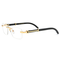 Lunettes en corne de buffle pour hommes et femmes, montures carrées, lunettes de vue de luxe, lunettes optiques 50251