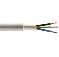 Câble électrique en cuivre BVV rond et solide Nym-J 3x1,5 mm 3x2,5 mm, isolé en PVC, gaine en PVC, pour usage domestique, bâtiment et industriel