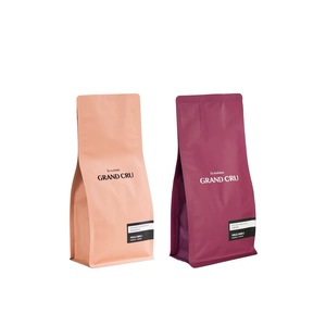 Bolsa de café tipo stand-up, rosa y morada, laminada BOPP, sellada térmicamente, de calidad alimentaria - Product Image 3