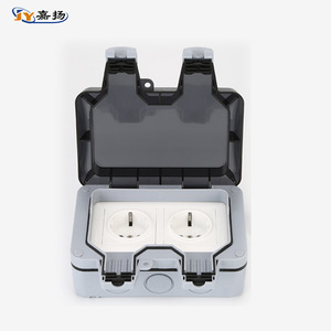 เต้ารับติดผนังกันน้ำกลางแจ้ง Jiayang 2 ช่องเสียบ IP66 วัสดุ PC ป้องกันการงัดแงะ สำหรับใช้ในห้องน้ำและกลางแจ้ง - Product Image 3
