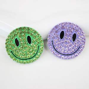 Nouveauté : Perles en alliage de zinc colorées avec visage souriant, plaquées argent/or, pour bijoux, coques de téléphone et diffuseurs de parfum pour voiture - Product Image 4