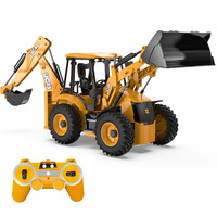 Chargeur-pelleteuse RC DoubleE 2.4G 1:20 JCB E589-003 2 en 1 Chargeur-Pelleteuse Bulldozer & Excavatrice Camion d'Ingénierie Prêt à Rouler