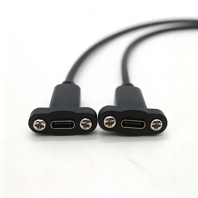 USB C Cable 3.1v Type C Female/Female With Screw Locking Panel Mount Cable Data Cable