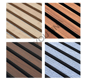 Commerce Construction art perforé placage de chêne carré akupanels latte de <span class=keywords><strong>bois</strong></span> mdf <span class=keywords><strong>panneaux</strong></span> <span class=keywords><strong>acoustiques</strong></span> muraux en <span class=keywords><strong>bois</strong></span> insonorisés - Product Image 6