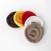 JAKIJAYI automne hiver vente chaude mode femmes laine plat haut Lvy chapeau amérique rétro couleur unie béret casquette chapeau pour filles dames
